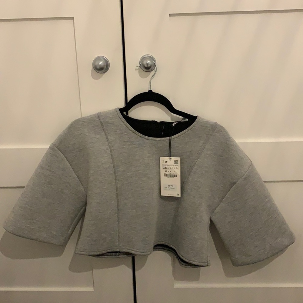 Zara GREY crop top
